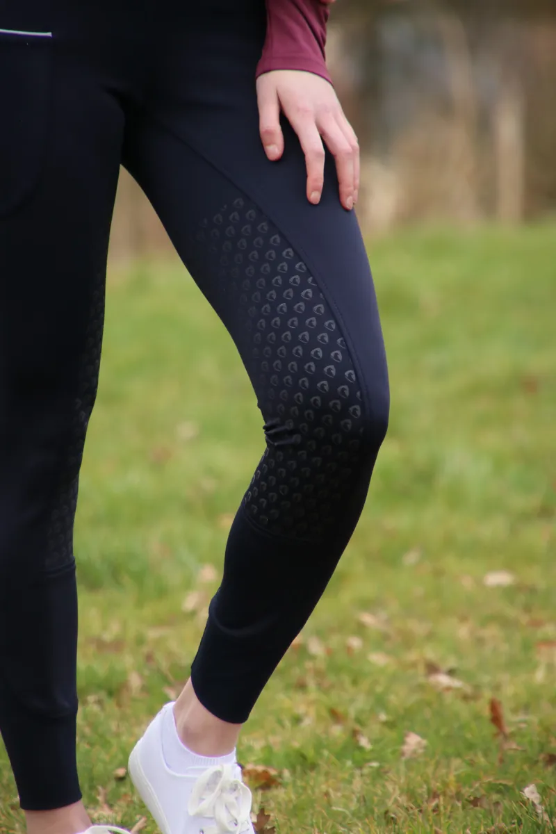 Hy Equestrian Synergy Riding Tights - Navy-6